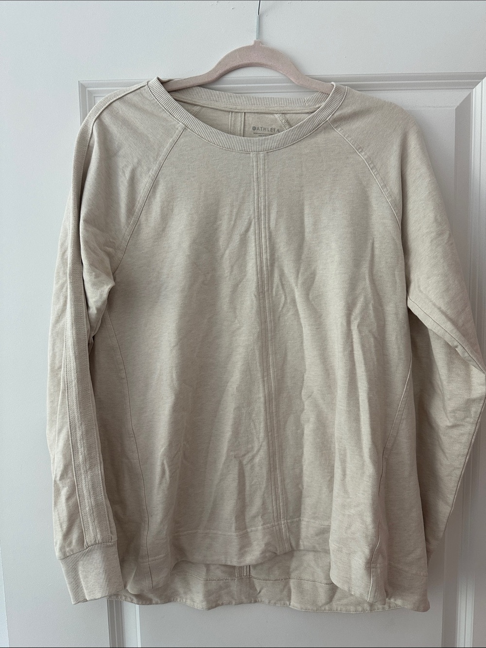 Athleta Lightweight Crewneck Sweatshirt - Sand